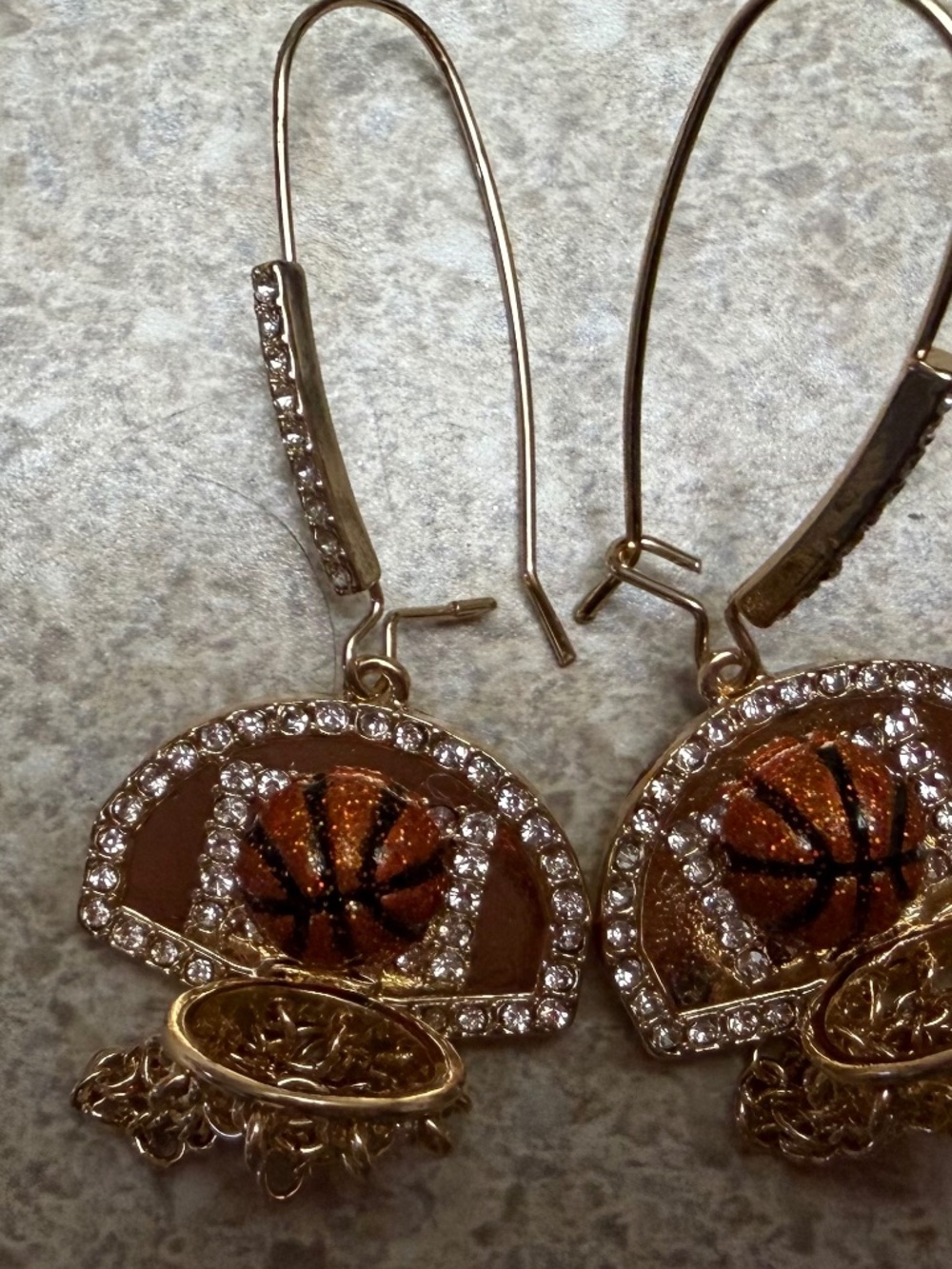 Betsey Johnson basketball dangle earrings